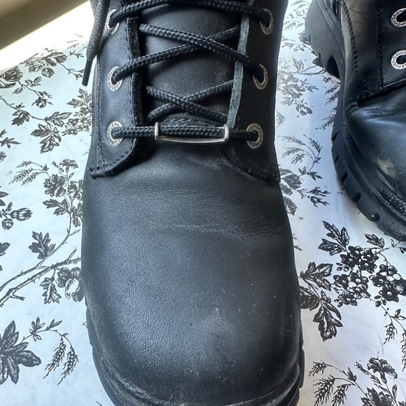 MENS Harley-Davidson Black Leather SIZE 9 Combat Boots with Rugged Sole main image 5